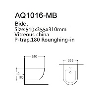 Подвесное биде Aquatek Европа AQ1016-MB матовый черный