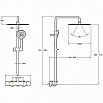 Душевая стойка Jacob Delafon Metro E26589-BL с термостатом, черный матовый