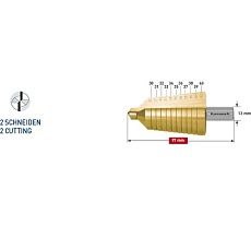 Сверло ступенчатое 30-40 мм Karnasch 21.3011
