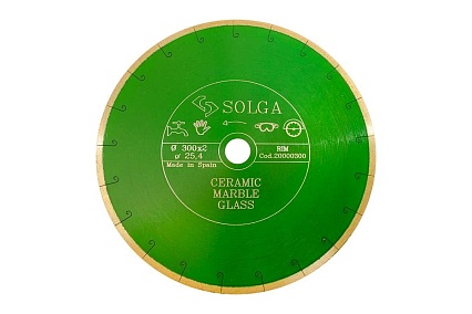 Диск алмазный сплошной (300х25,4 мм) CERAMICS MARBLE Solga Diamant 20000300
