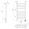 Полотенцесушитель электрический Domoterm Медея П10 500x1000 ER ТЭН справа, с полкой, хром