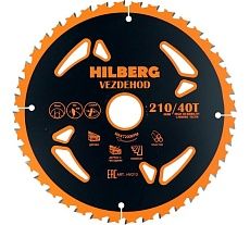 Диск пильный Vezdehod 210х30 мм, 40Т, 7º Hilberg HV213