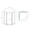 Душевой уголок RGW Hotel HO-084B 100x100 черный, сатинат