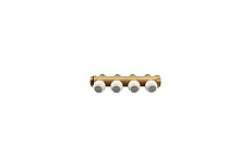 Коллектор Tiemme 4 отвода, термостатический 1&quot;х3/4(18) (латунь) 3040010 / 3046G060504