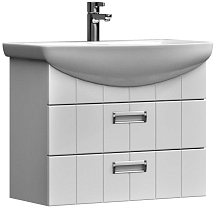 Тумба с раковиной Vigo Diana 70 см подвесная, 2 ящика, белый