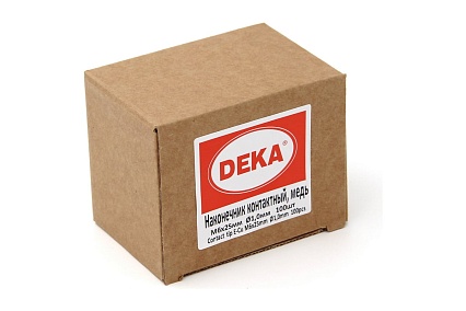 Наконечники контактные (100 шт; М6х25 мм; 1.0 мм; медь) Deka СТ000001801