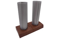 Кожух BYR PEX 100 мм (2 шт.) накладка коричневая (2 шт.) 2066 х 2 х 2071