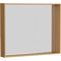 Зеркало Aqwella Basic 80x100 см, дуб золотой