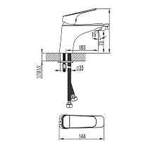 Смеситель для раковины Iddis Vinsente VINSB00i01