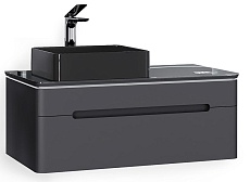 Тумба со столешницей Jorno Shine 100 см антрацит