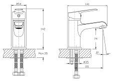 Смеситель для раковины Rush Victoria VI7135-11