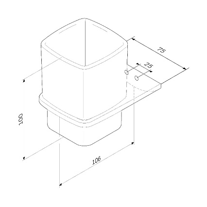 Стакан подвесной Am.Pm Inspire 2.0 A50A34300 хром