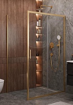 Душевой уголок Cezares MOLVENO-AH-11-120/90-C-BORO-IV 120x90 прозрачный, брашированное золото