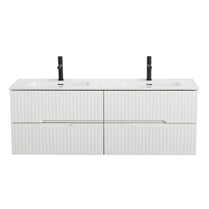 Тумба с раковиной Cezares Duet-N 120 см 4 ящика Bianco Lucido
