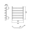 Полотенцесушитель водяной Domoterm Лаура П5 500x500, хром