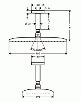 Верхний душ Hansgrohe Raindance E360 Air 27381000