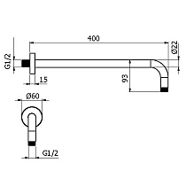 Кронштейн для душа Plumberia Shower SAT3130CR хром