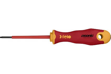 Диэлектрическая отвертка Felo Ergonic 2,5х0,4х75 плоская шлицевая 41302590