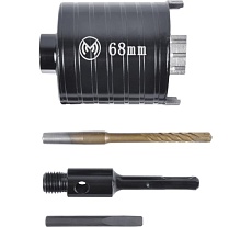 Коронка алмазная по бетону MONOGRAM 68 мм 4 турбосегмента безударная 108-162