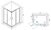 Душевой уголок RGW Passage PA-146 90x70 прозрачное, хром 020814679-11