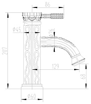 Смеситель для раковины Lemark Jasmine LM6606ORB черная бронза