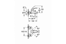 Смеситель для ванны Grohe BauCurve 23599000