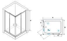 Душевой уголок RGW Passage PA-146 90x70 прозрачное, хром 020814679-11