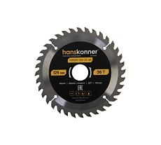 Пильный диск по дереву Hanskonner ArmorPiercing 125x22мм, 36 зубьев, H9025-125-22-36