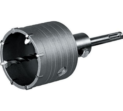 Коронка твердосплавная SDS-plus, 65x160х100 мм, h=50 мм, М22.0x2.0 мм, с адаптером METALLICA Optima 907184