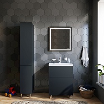 Мебель для ванной Am.Pm Gem 60 см напольная 2 ящика графит матовый