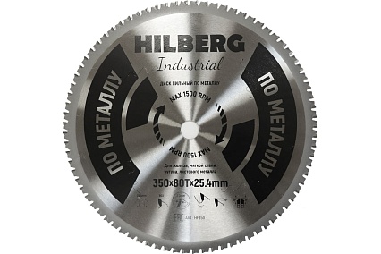 Диск пильный Industrial Металл (350х25.4 мм; 80Т) Hilberg HF350