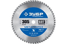 Диск пильный по металлу и металлопрофилю Зубр Металлорез 305x25.4 мм, 60Т 36932-305-25.4-60