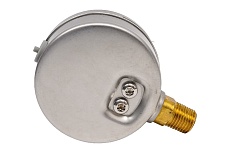 Манометр от 0 до 1 бар из нержавеющей стали, D63 мм, NPT 1/4&quot;, штуцер снизу A-Flow G22-S-4N-63A-1bar
