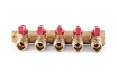 Коллектор с шаровыми кранами PROFACTOR в/н 3/4&quot; х 5 вых 1/2&quot;нар PF MV 264.5