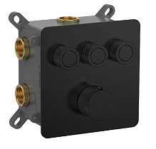 Смеситель для душа AQUAme AQM8812MB термостат, черный матовый