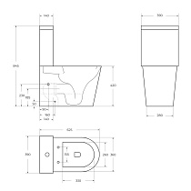 Чаша для унитаза BelBagno Flay-Tor BB2149CP-TOR безободковая, со смывом Торнадо