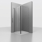 Боковая стенка RGW Z-050-3-B 90x200 черный, прозрачное