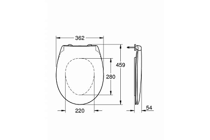 Крышка-сиденье Grohe Bau Ceramic 39493000 с микролифтом