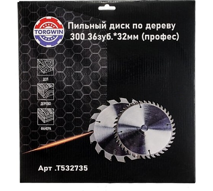 Диск пильный по дереву 300х32 мм, 36Z TORGWIN T532735