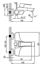 Смеситель для ванны Lemark Unit LM4502C