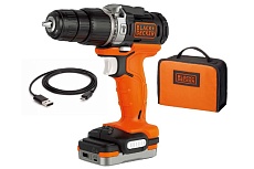 Ударная дрель-шуруповерт Black&Decker GoPak 12В USB BDCHD12S1