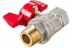 Шаровой кран RUB серия MILANO 3/8" DN10 PN40, ВР-НР, (S.90), бабочка S90C26