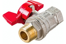 Шаровой кран RUB серия MILANO 3/8&quot; DN10 PN40, ВР-НР, (S.90), бабочка S90C26