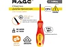 Диэлектрические отвертка RAGE by VIRA 1000 В VDE PH1 80 мм 397019