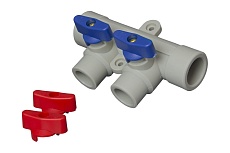 Коллектор TEBO PPR 25x20, 2 выхода, серый 031091251