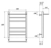 Полотенцесушитель электрический Point PN10156PE П5 50x60 с полкой, хром