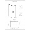 Душевой уголок Grossman Galaxy GR-3110L 110x80 прямоугольный, левый