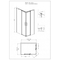 Душевой уголок Grossman Galaxy GR-3110L 110x80 прямоугольный, левый