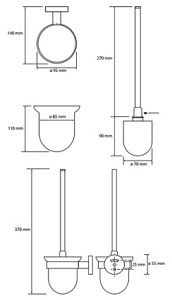 Ерш подвесной Bemeta White 104113014 белый матовый