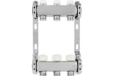 Коллекторная группа из нержавеющей стали ColSys 805 3 выхода, с отсечными и термостатическими клапанами 180522503